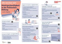 Alle machen mit! Niedrigschwelligkeit in der Politischen Bildung – auch digital